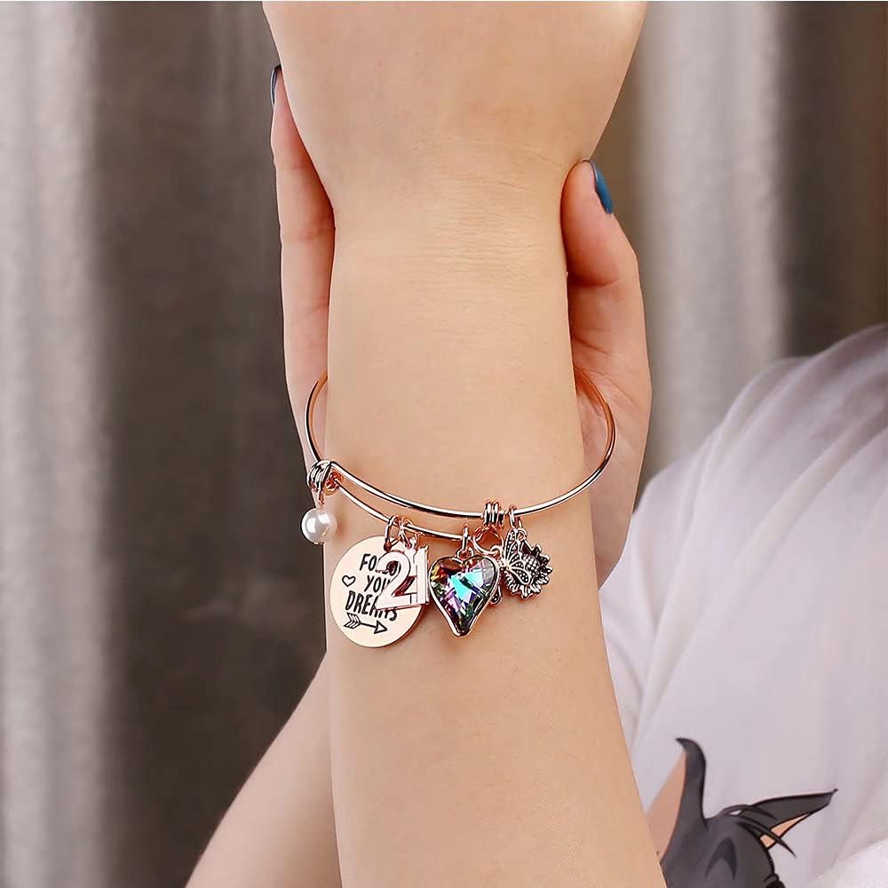 Elegant Charm Bracelets for Women - Thoughtful Birthday Gifts for All Ages, Ideal for Daughters, Sisters, Friends, Teen Girls, Mothers, and Grandmothers