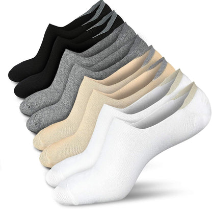 Women's Non-Slip No Show Low Cut Socks - Available in 4 or 8 Pair Sets