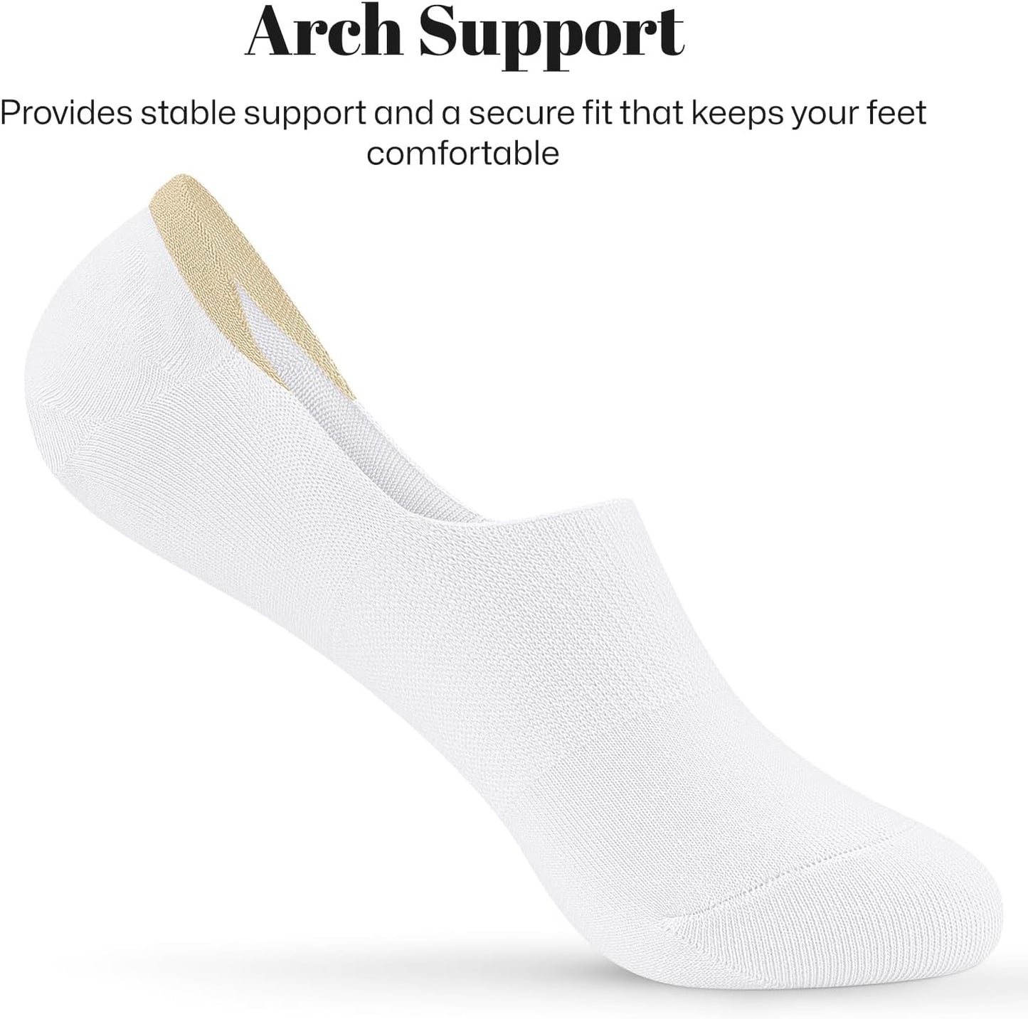 Women's Non-Slip No Show Low Cut Socks - Available in 4 or 8 Pair Sets